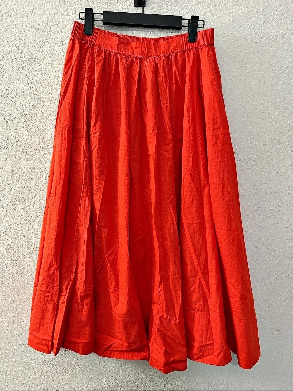 Free People Lowen Midi Skirt Cotton Red XS